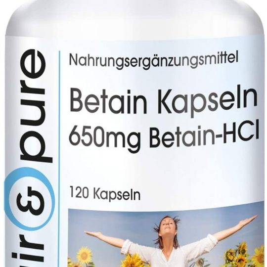 Betain Hidroclorid 650 mg.,120