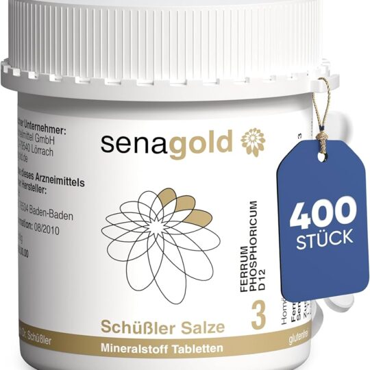 Sare Schussler No, 3 Ferrum phosphoricum D 12 Tab. 400 db. (400buc) (calitate germana )