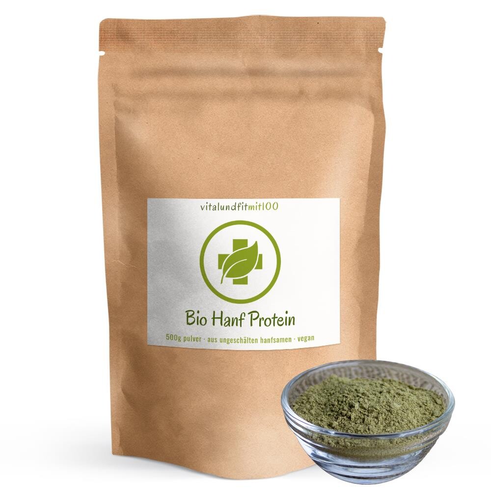 Pudră de proteină din cânepă bio 500 g.