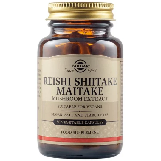 Solgar Reishi Shitake Maitake Ciuperci 50 Capsule