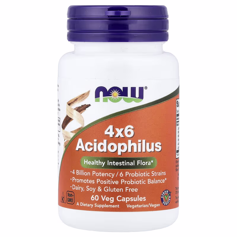 NOW Foods 4x6 Acidophilus 60 capsule vegetale