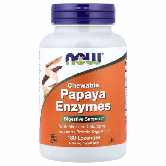 Now Foods Papaya Enzyme 180 comprimate masticabile