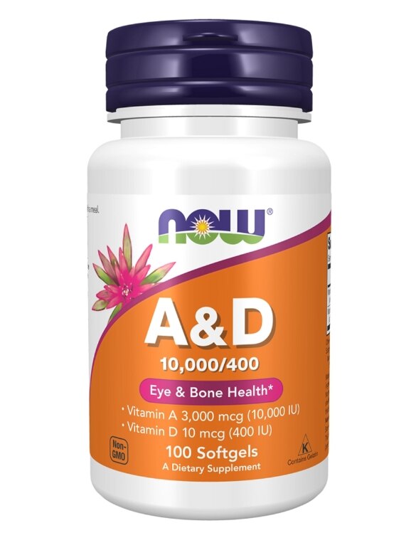 NOW Foods A & D 10.000 UI / 400 UI 100 capsule moi