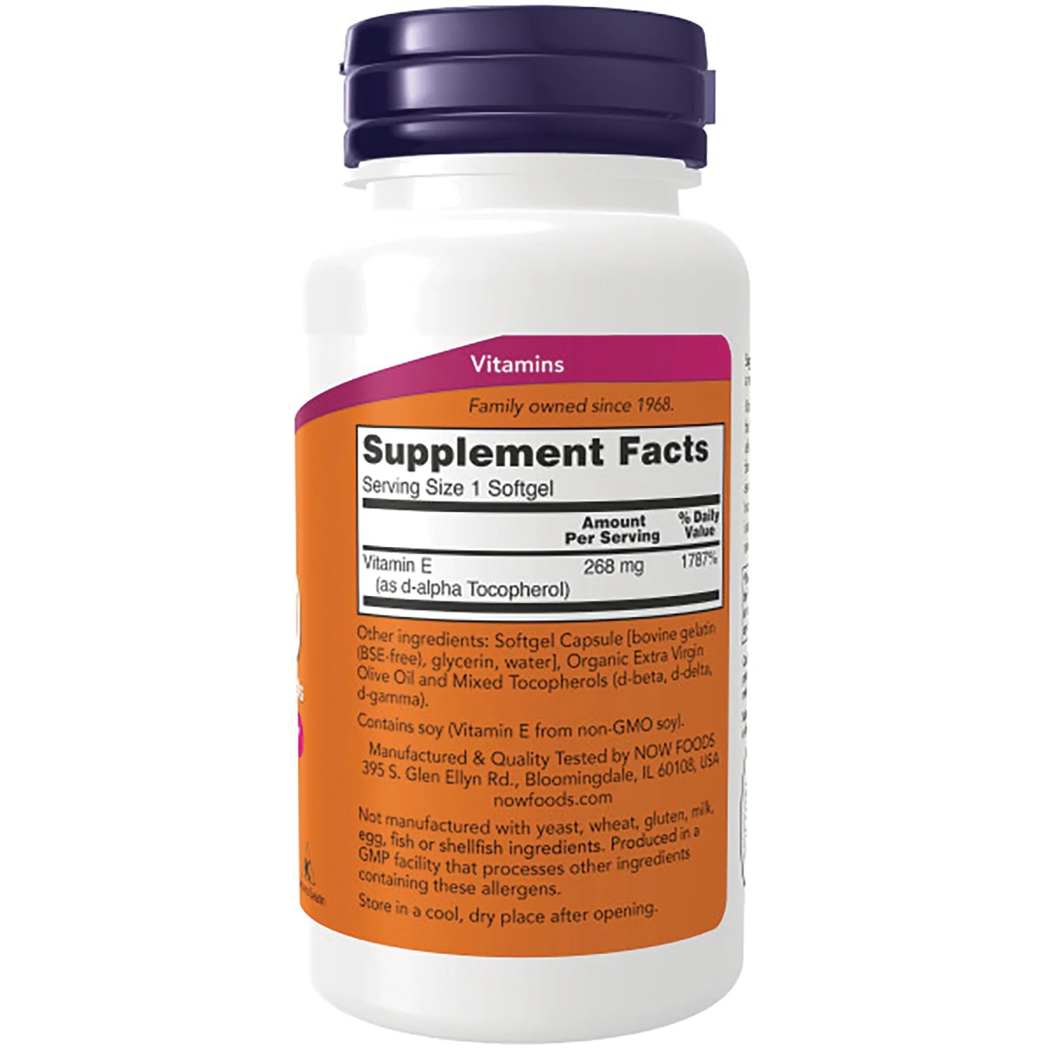 NOW Foods E-400 100 capsule moi cu vitamina E