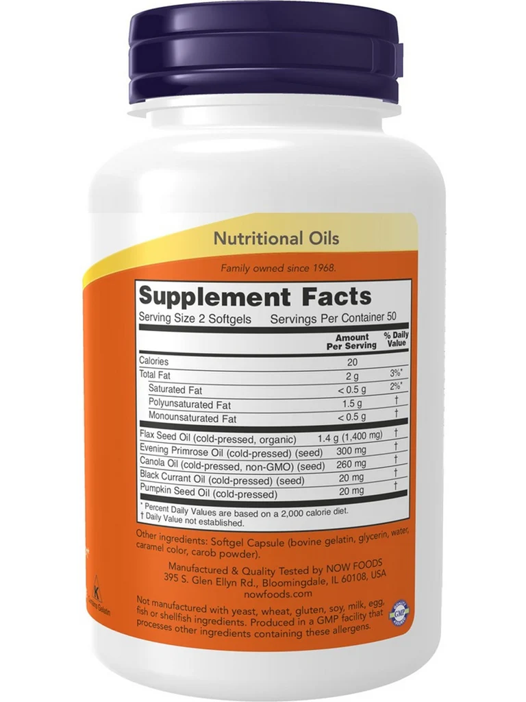 NOW Foods Omega 3-6-9 1000 mg 100 capsule moi