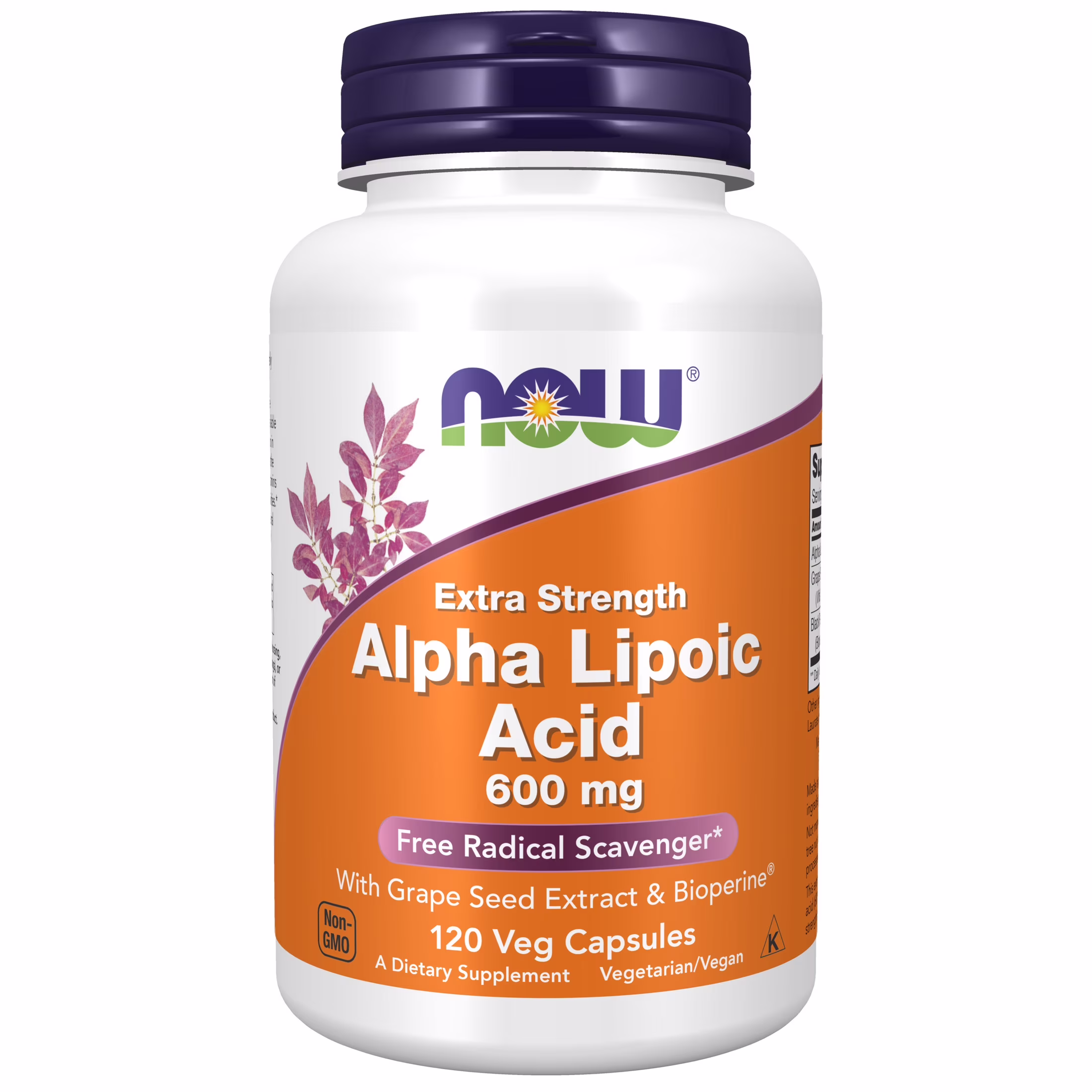 NOW Foods Alpha Lipoic Acid 600 mg, 120 capsule vegetale