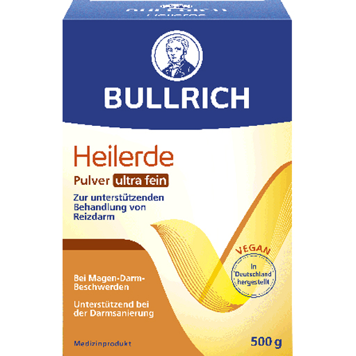 Bullrich Heilerde este un produs mineral natural, obținut din depozite naturale de loess și măcinat foarte fin. Datorită structurii sale și suprafeței mari de contact, pulberea poate lega anumite substanțe din alimentație și este destinată utilizării ca produs mineral pentru tractul gastrointestinal. Produsul poate fi utilizat atât intern, cât și extern, conform instrucțiunilor de utilizare.