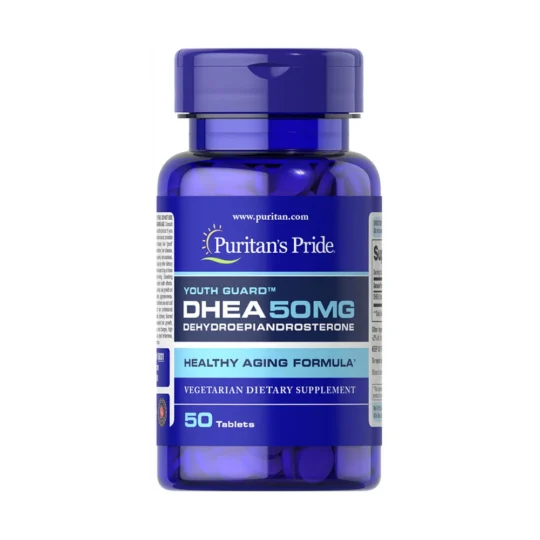 DHEA 50 mg Puritan’s Pride, 50 tablete. Fiecare tabletă furnizează 50 mg de dehidroepiandrosteron. Vezi compoziția, modul de administrare și avertismentele produsului.