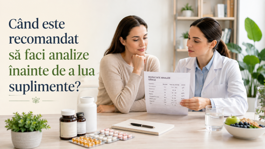 Când este recomandat să faci analize înainte de a lua suplimente? Când este recomandat să faci analize înainte de a lua suplimente?